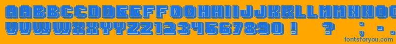 ExtraditionFilled Font – Blue Fonts on Orange Background