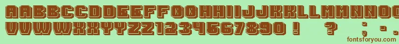 ExtraditionFilled Font – Brown Fonts on Green Background