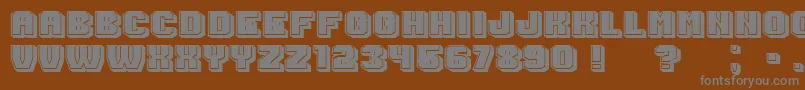 Шрифт ExtraditionFilled – серые шрифты на коричневом фоне