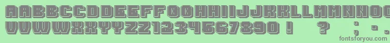 ExtraditionFilled Font – Gray Fonts on Green Background