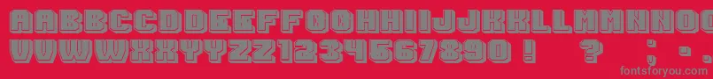 ExtraditionFilled Font – Gray Fonts on Red Background