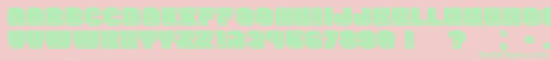 ExtraditionFilled Font – Green Fonts on Pink Background