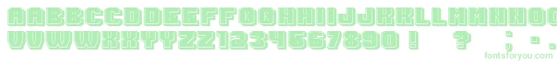 ExtraditionFilled Font – Green Fonts on White Background