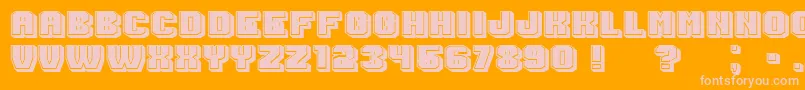 ExtraditionFilled Font – Pink Fonts on Orange Background