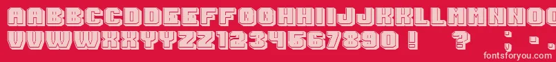 ExtraditionFilled Font – Pink Fonts on Red Background