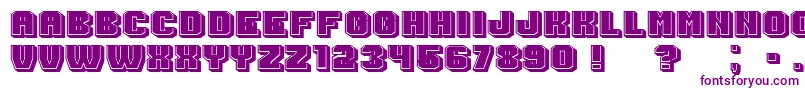 ExtraditionFilled Font – Purple Fonts on White Background