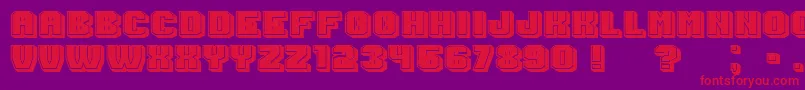 ExtraditionFilled Font – Red Fonts on Purple Background