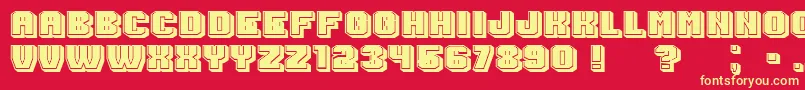 ExtraditionFilled Font – Yellow Fonts on Red Background