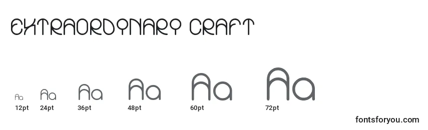 EXTRAORDINARI CRAFT Font Sizes