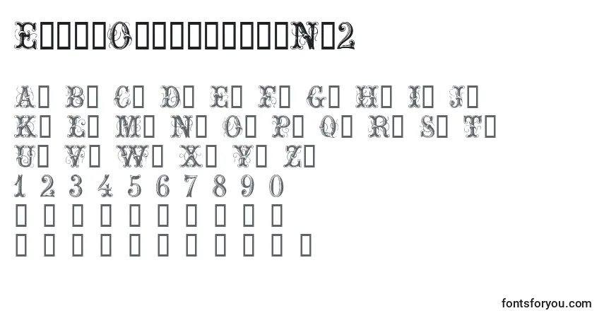 Schriftart ExtraOrnamentalNo2 (126275) – Alphabet, Zahlen, spezielle Symbole