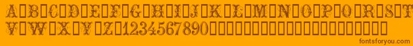 ExtraOrnamentalNo2 Font – Brown Fonts on Orange Background