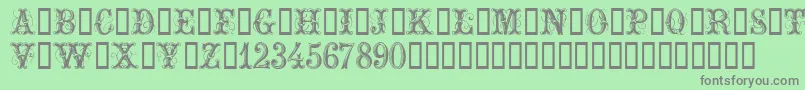 ExtraOrnamentalNo2 Font – Gray Fonts on Green Background