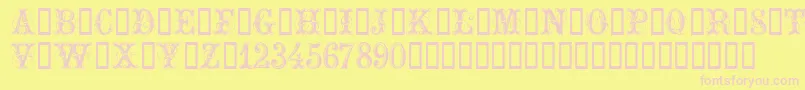 ExtraOrnamentalNo2 Font – Pink Fonts on Yellow Background