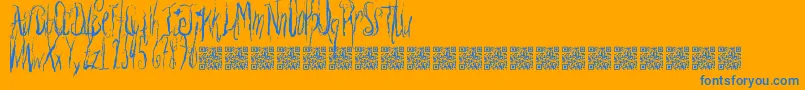 ExtraReaper Font – Blue Fonts on Orange Background