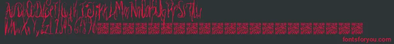 ExtraReaper Font – Red Fonts on Black Background