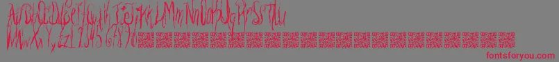 ExtraReaper Font – Red Fonts on Gray Background