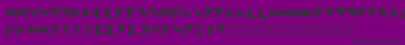 Extraterrestial Font – Black Fonts on Purple Background