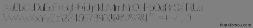 Extreme Simple Font – Black Fonts on Gray Background