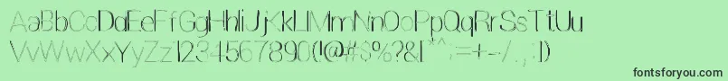 Extreme Simple Font – Black Fonts on Green Background