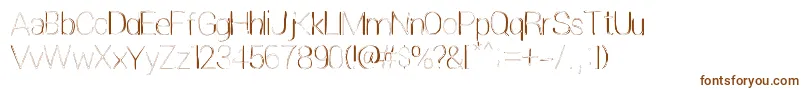 Extreme Simple Font – Brown Fonts on White Background