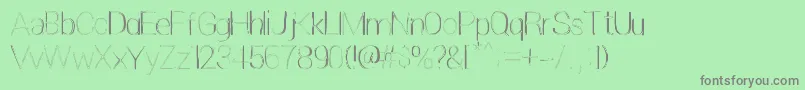 Extreme Simple Font – Gray Fonts on Green Background