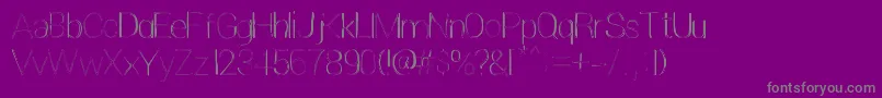 Extreme Simple Font – Gray Fonts on Purple Background