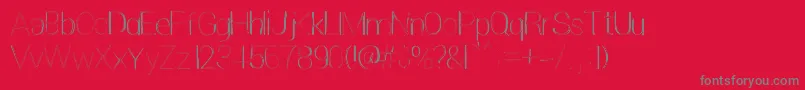 Extreme Simple Font – Gray Fonts on Red Background