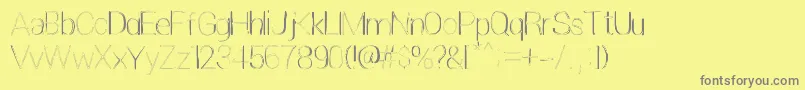 Extreme Simple Font – Gray Fonts on Yellow Background