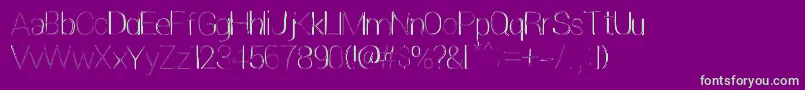 Extreme Simple Font – Green Fonts on Purple Background