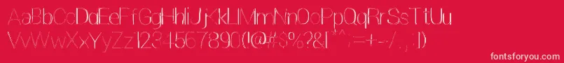Extreme Simple Font – Pink Fonts on Red Background