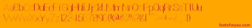 Extreme Simple Font – Red Fonts on Orange Background