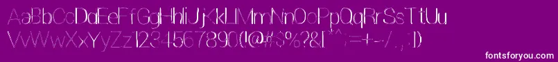 Extreme Simple Font – White Fonts on Purple Background