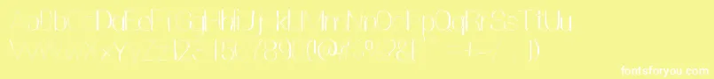 Extreme Simple Font – White Fonts on Yellow Background