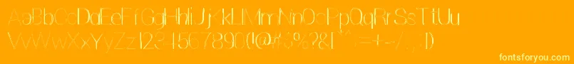 Extreme Simple Font – Yellow Fonts on Orange Background