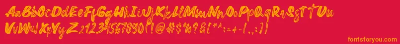 Extreme Font – Orange Fonts on Red Background