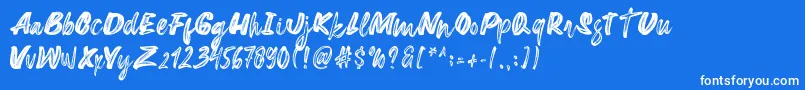 More about Extreme Font Extreme Font – White Fonts on Blue Background