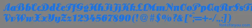 LouisBolditalic Font – Blue Fonts on Gray Background