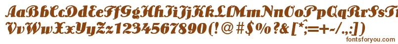 LouisBolditalic-fontti – ruskeat fontit valkoisella taustalla
