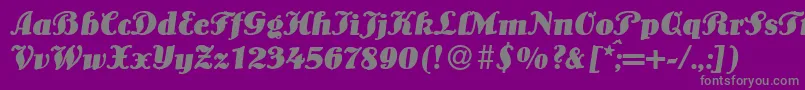 LouisBolditalic Font – Gray Fonts on Purple Background
