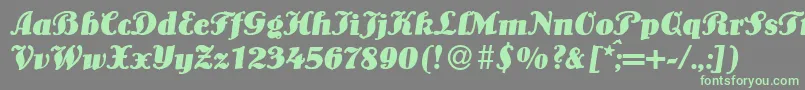 LouisBolditalic Font – Green Fonts on Gray Background