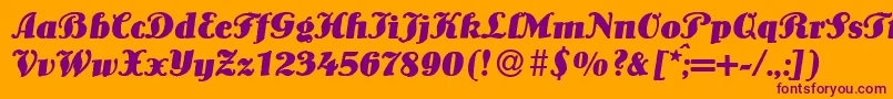 Шрифт LouisBolditalic – фиолетовые шрифты на оранжевом фоне