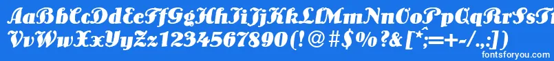 LouisBolditalic Font – White Fonts on Blue Background