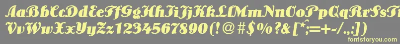 LouisBolditalic Font – Yellow Fonts on Gray Background