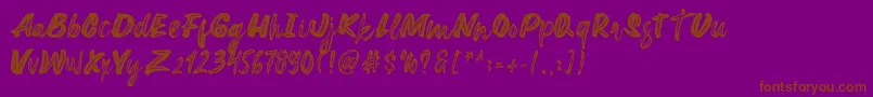 Extreme Font – Brown Fonts on Purple Background