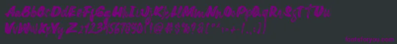 Czcionka Extreme – fioletowe czcionki na czarnym tle