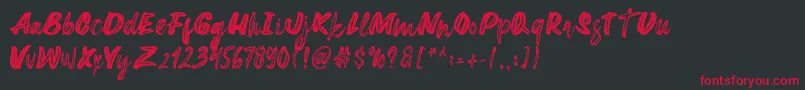 Extreme Font – Red Fonts on Black Background