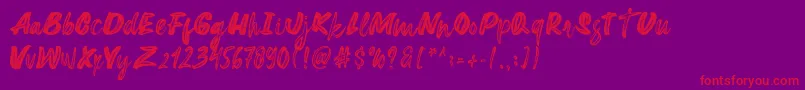 Extreme Font – Red Fonts on Purple Background