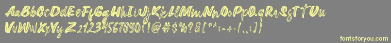 Extreme Font – Yellow Fonts on Gray Background
