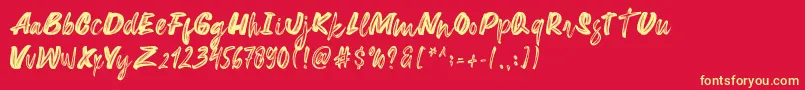 フォントExtreme – 黄色の文字、赤い背景