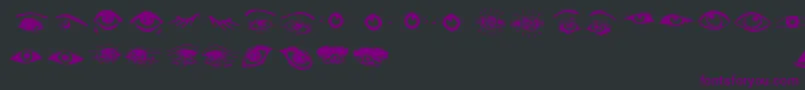 Eyes Font – Purple Fonts on Black Background